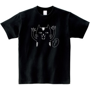 威嚇？ネコ Tシャツ cat20 ねこ tシャツ おもしろtシャツ 猫  ねこ アニマル ゆるキャラ ネコ好きに