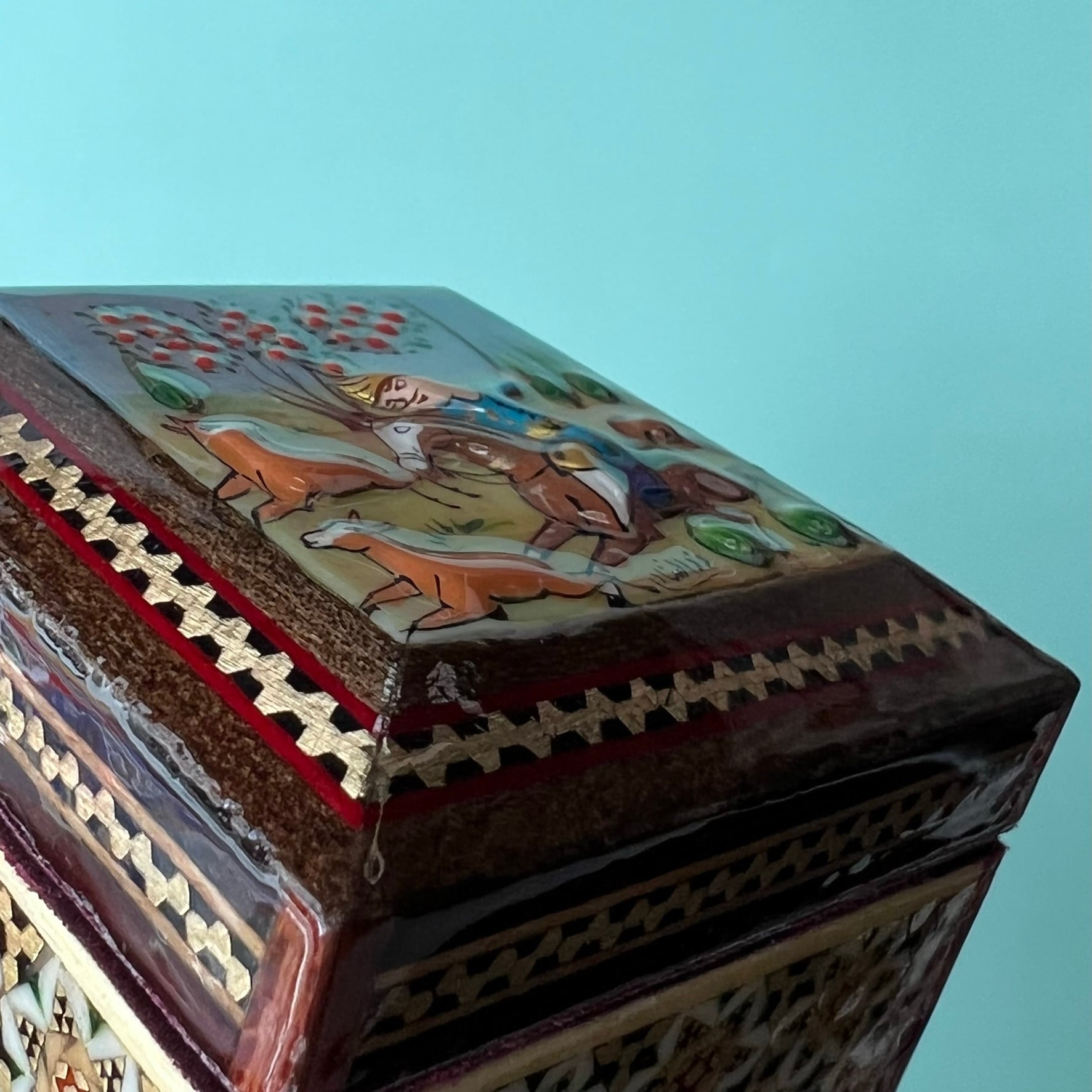 米国 HEKMAN ファニチャー 象嵌細工 ハーフムーン型コンソール