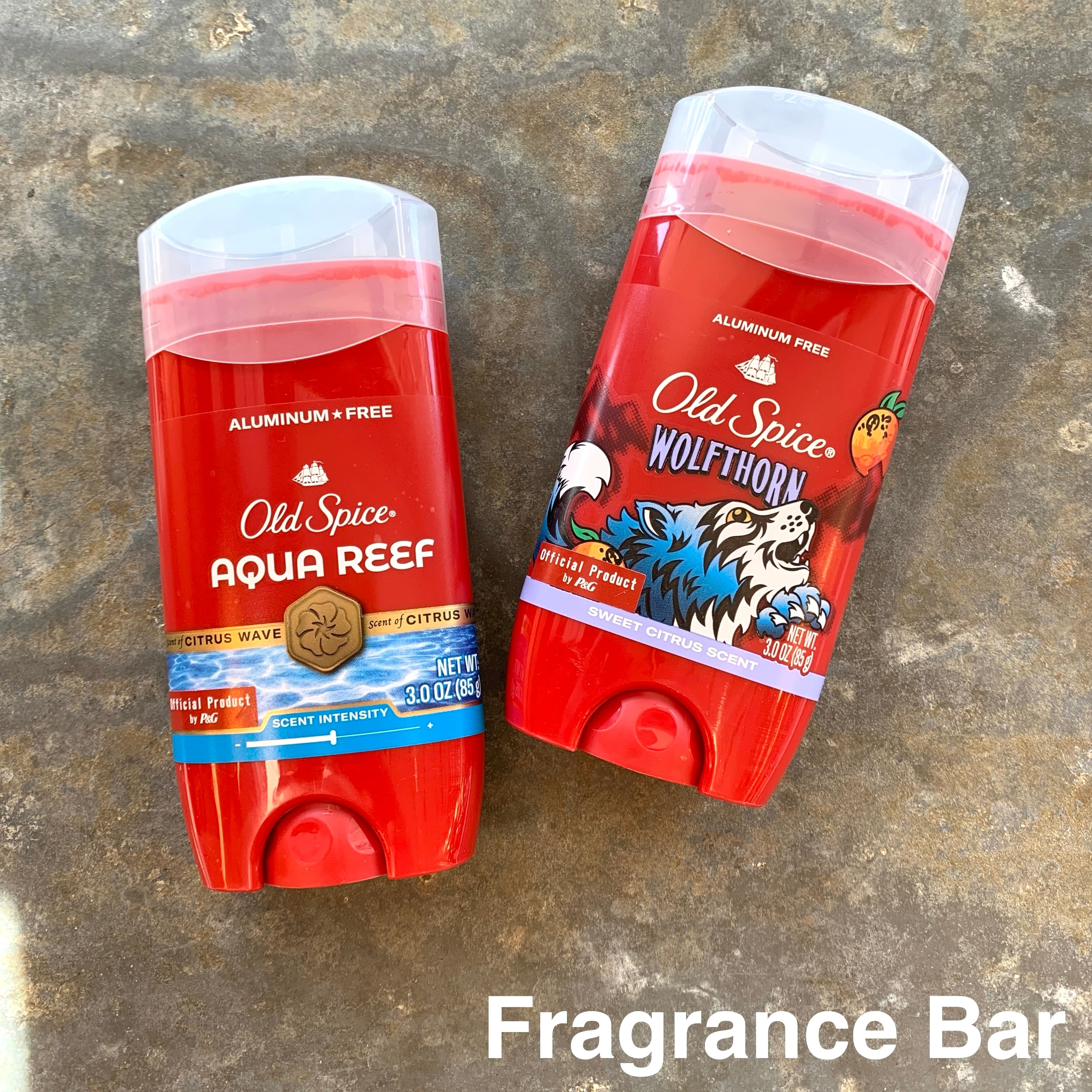 【Old Spice】Fragrance Bar - WOLFHORN / AQUA REEF -