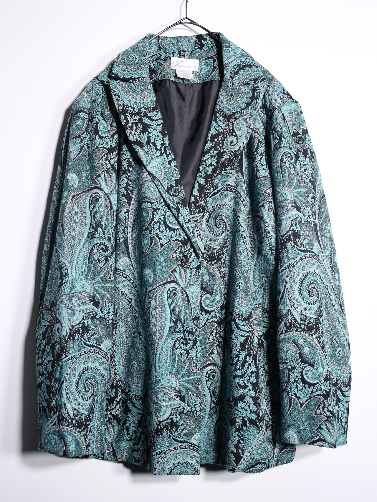 mint coloring paisley pattern easy tailored jacquard jacket - 7