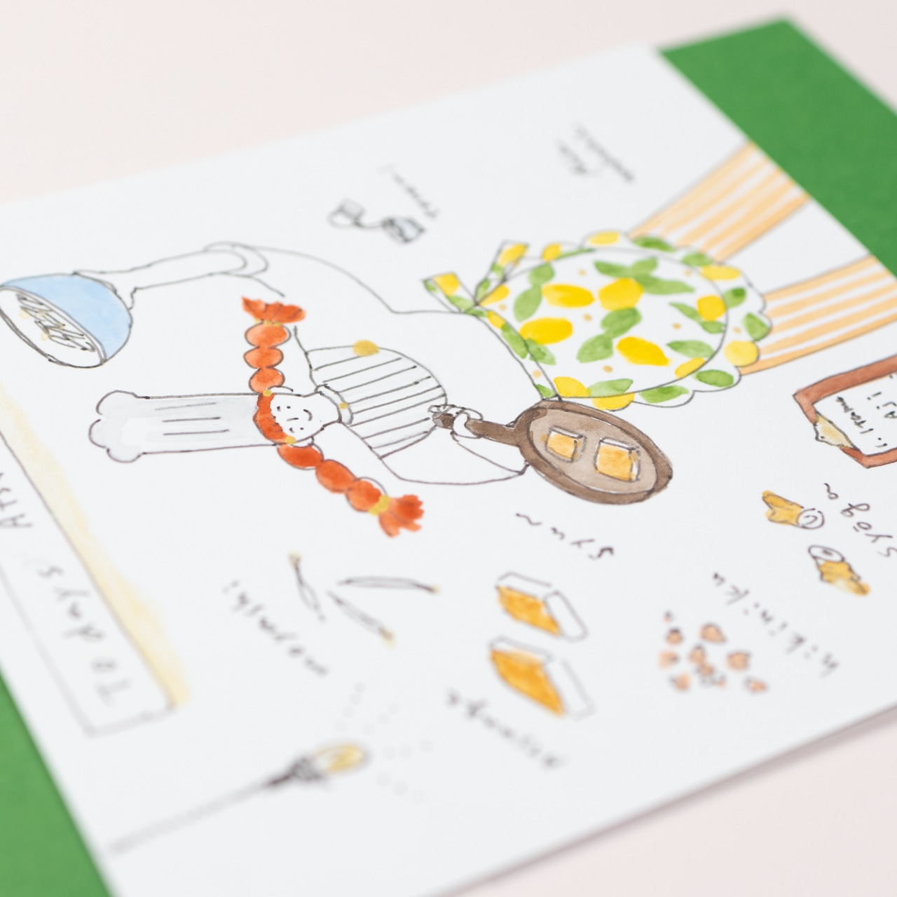 < Riie / ワカイリエ > ドローイング原画「今日は厚あげ」