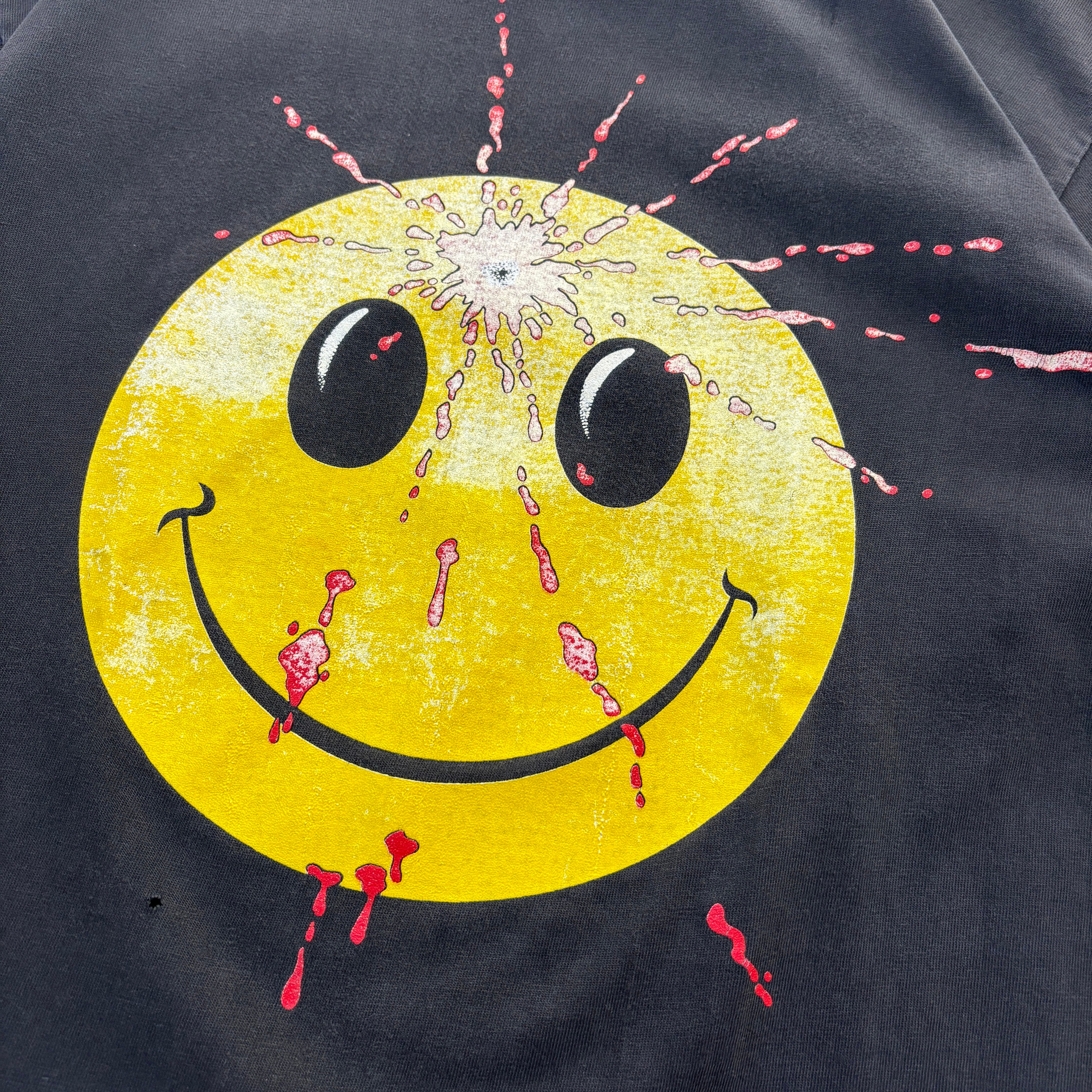 90s ぶち抜き Smiley Face tee | Pay ID 90s ぶち抜き Smiley Face tee | Pay ID