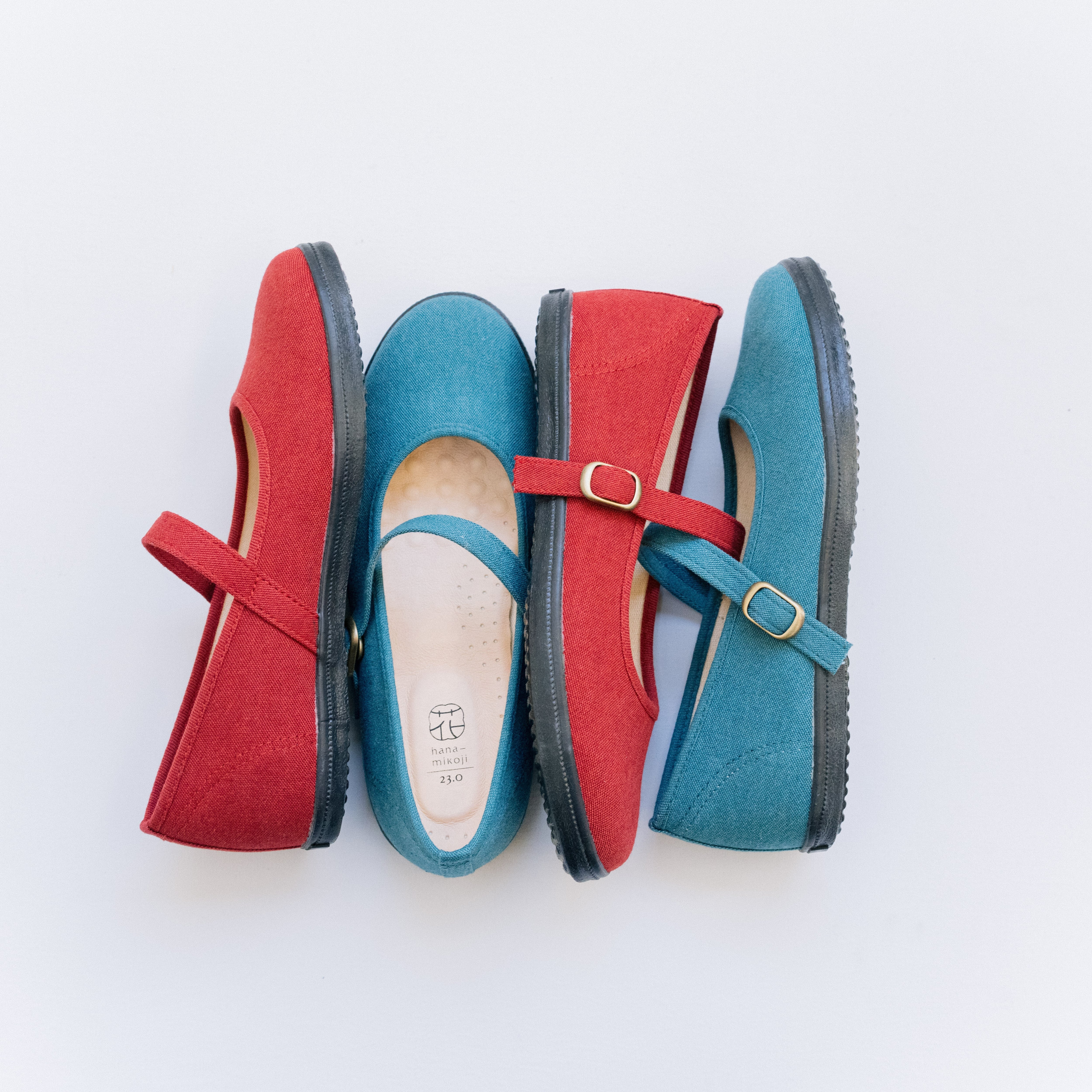 ストラップシューズ ターコイズグリーン | hanamikoji shoes - 花見