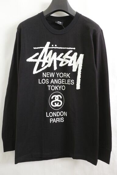 STUSSY WORLD TOUR LS TEE BLACK SMALL 10IJ1343 | BRAND BUYERS OSAKA
