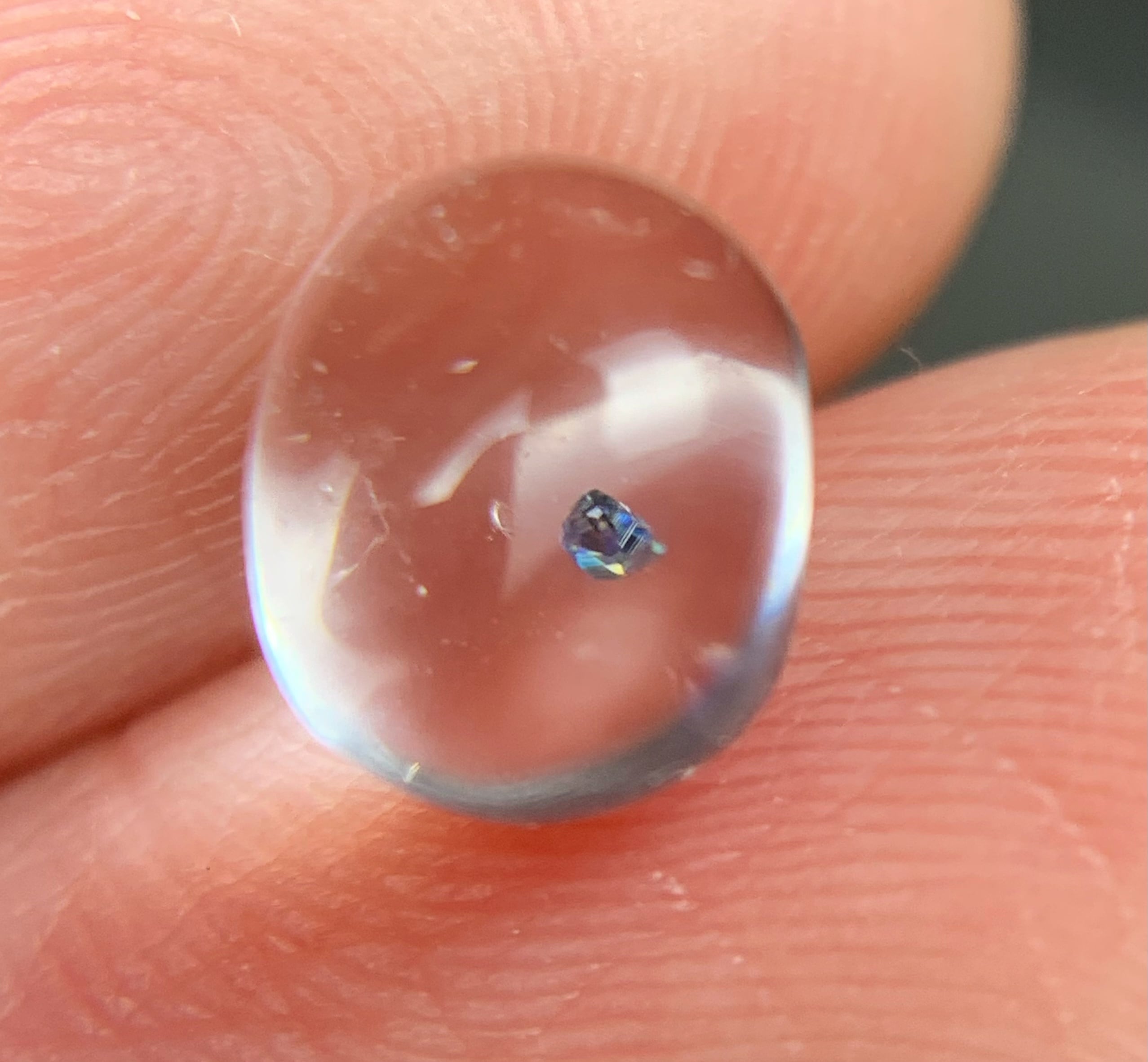 W1565 虹入りブルーアナテースインクォーツ ルース | WIMPERONLY