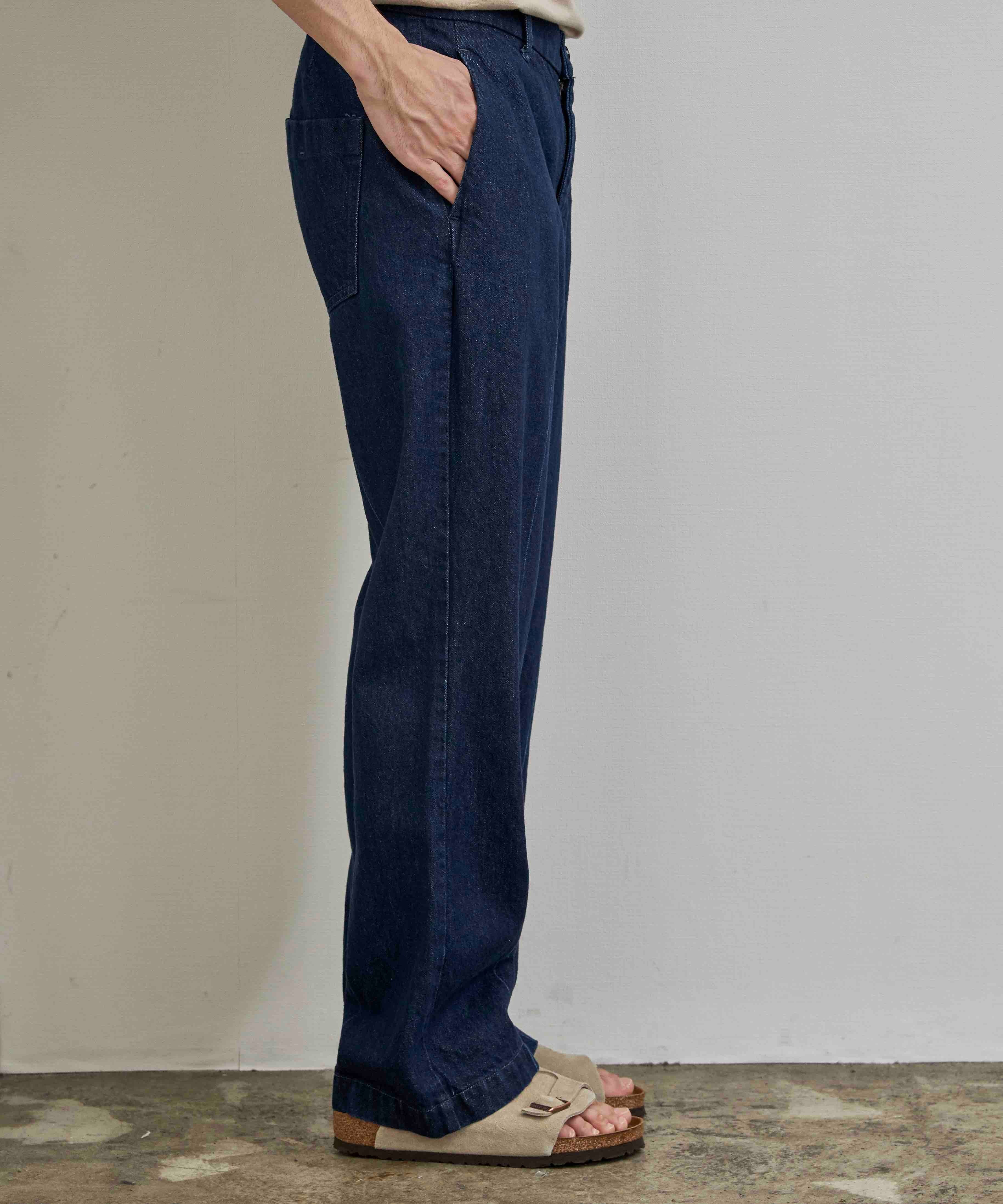 WOMEN'S】ORGANIC COTTON DENIM SHOECUT PANTS / オーガニックコットン
