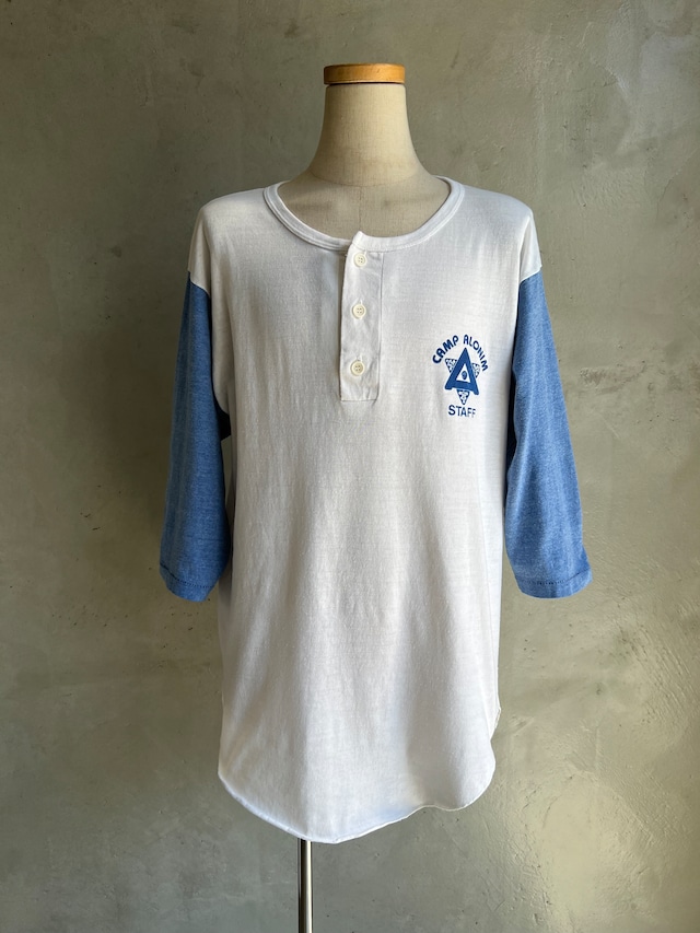 80's "CAMP ALONIM" ベースボールヘンリーネックTee