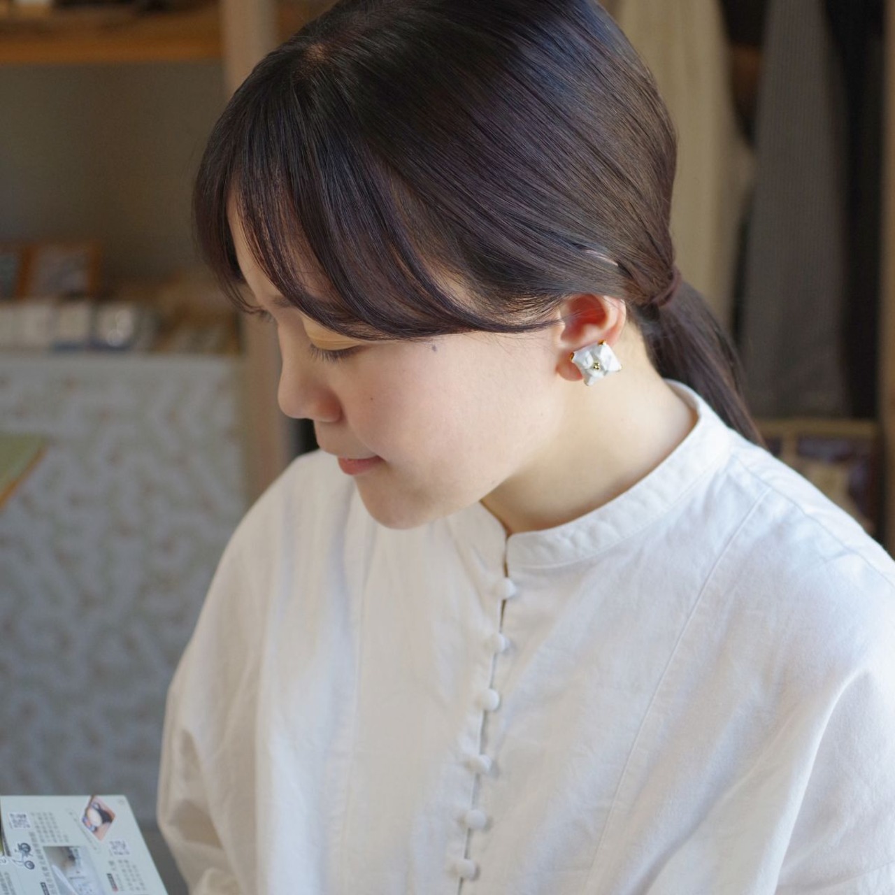 菱花タイル ピアス・イヤリング