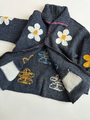 Floral kint cardigan