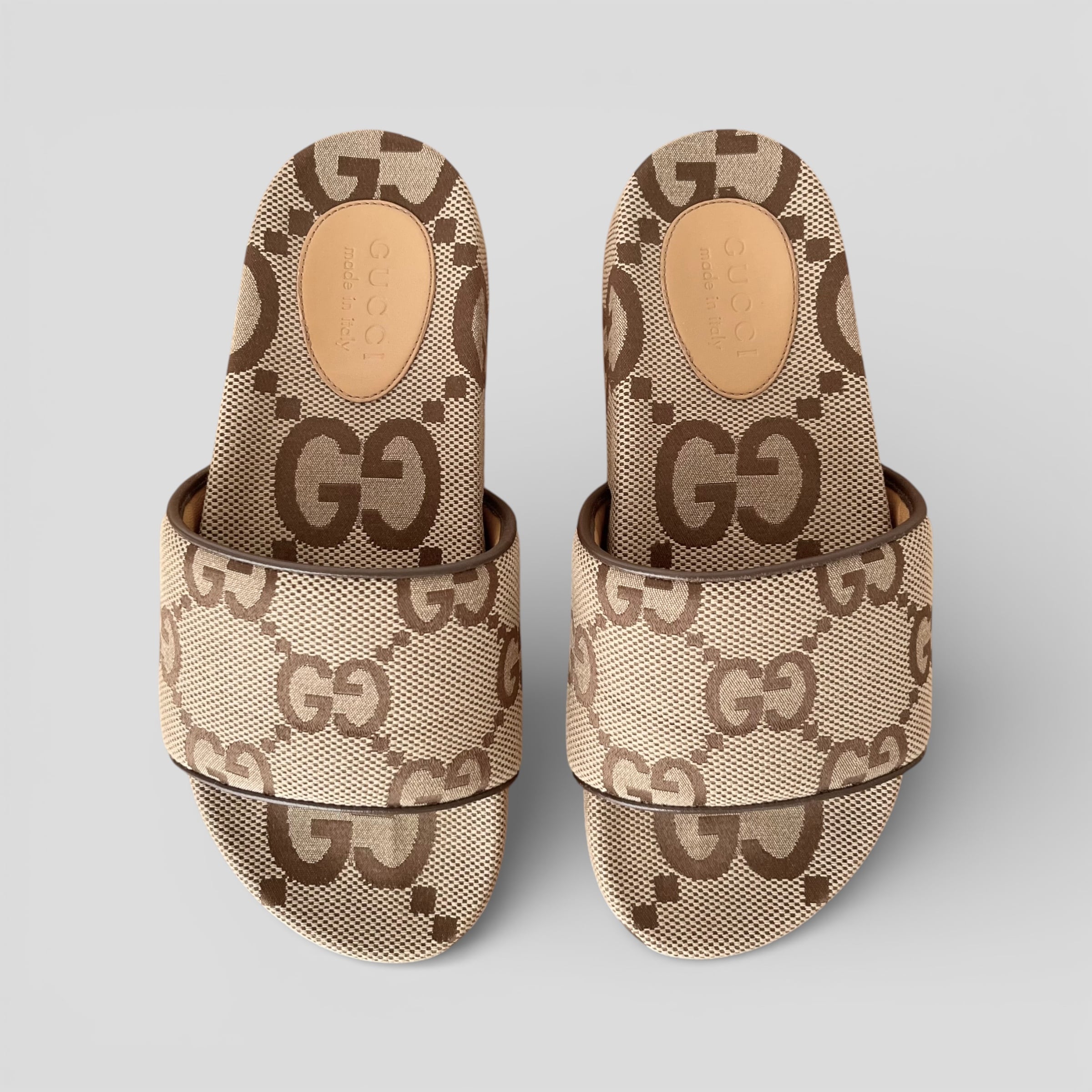 【新品未使用】グッチ　ジャンボGGキャンバス スライドサンダル 624695 GUCCI グッチ ジャンボGG キャンバス スライド サンダル 7 26cm 624695