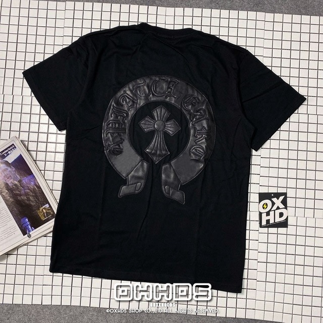 刺繍レザークロスTシャツ コットン ピュア ヨーロピアン SMLXL73113964846
