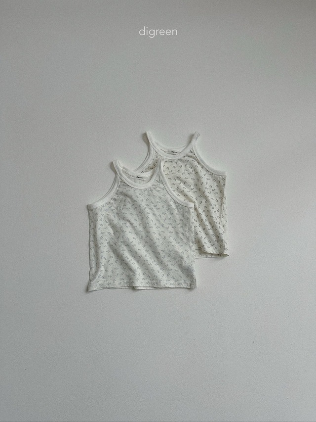 flower tank top【digreen】※7月下旬発送予定