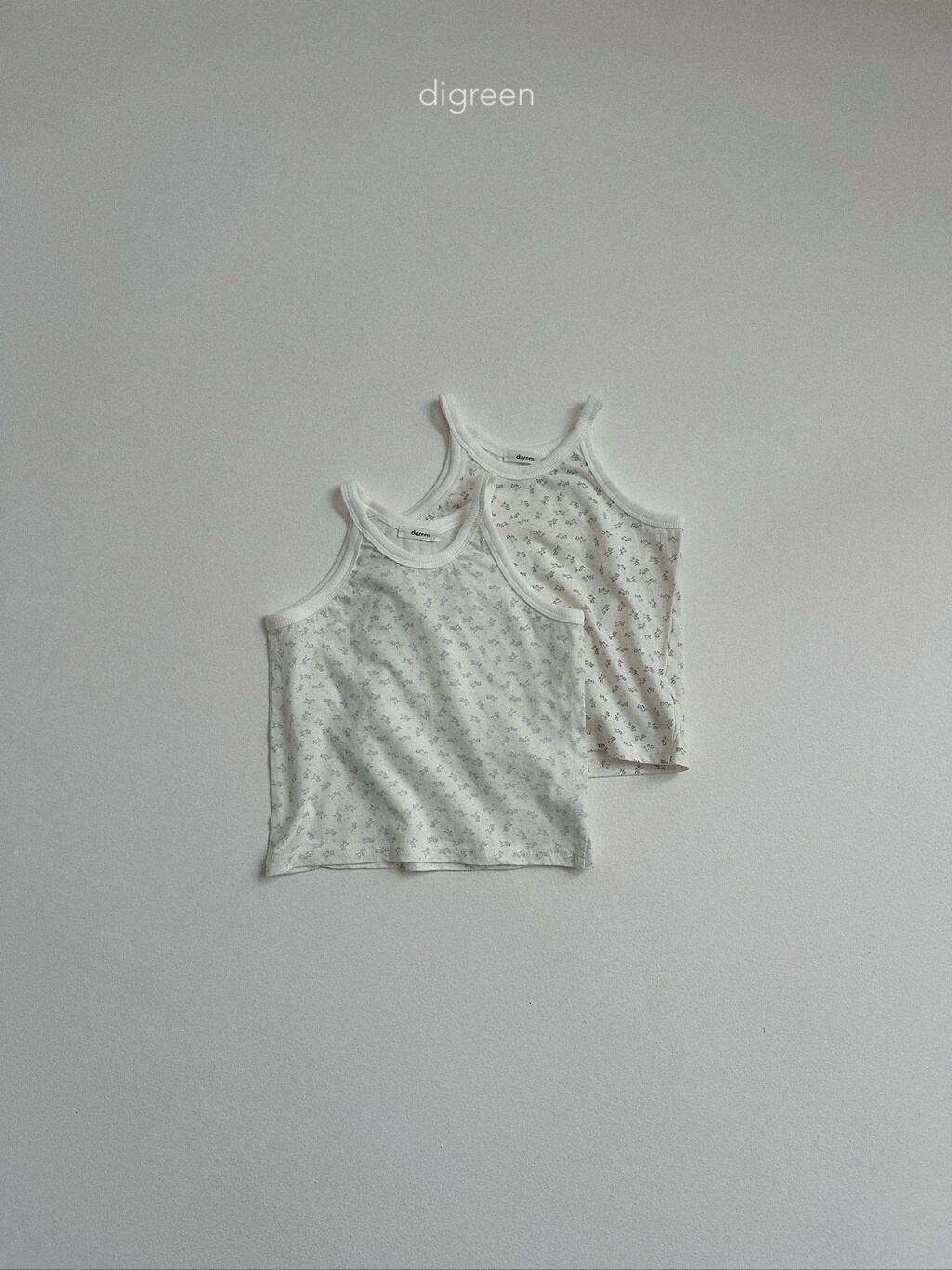 flower tank top【digreen】※7月下旬発送予定