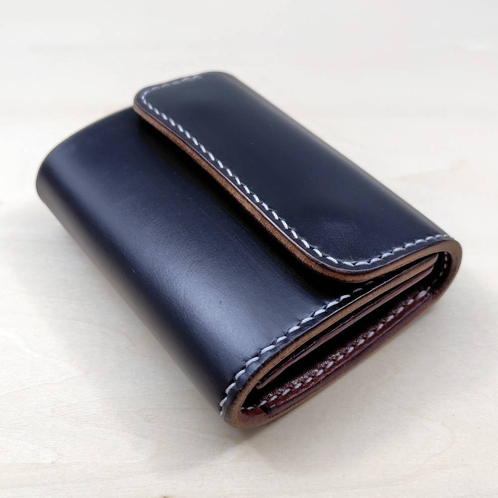 ミニウォレット 三つ折り コンパクト 財布 クロムエクセル/サドル