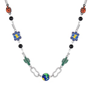 Cactus Necklace – Hip Hop Collarbone Chain, Unique High-End Fashion Accessory (FD020)