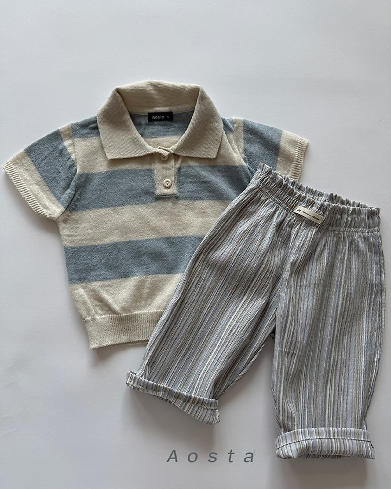 [Aosta] Collared Tee / [아오스타] 니트카라티