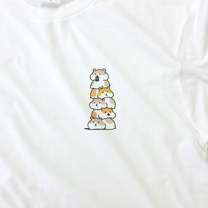 ハムタワー 五重のハム ハムスター Tシャツ am94 かわいい ハム イラスト アニマルtシャツ