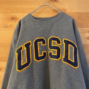 【gear】カレッジ 刺繍ロゴ UCSD カリフォルニア大学サンディエゴ ビッグロゴ アメリカ古着