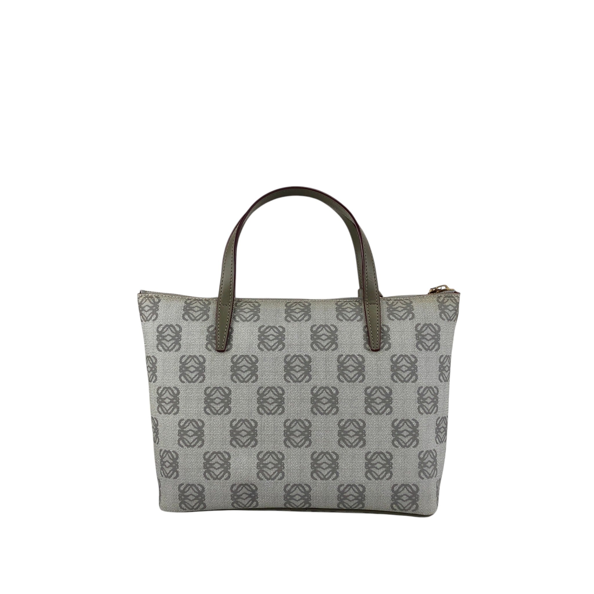LOEWE ロエベ アナグラム トートバッグ グレー PVC レザー vintage