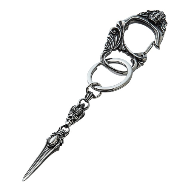 【キーホルダー売り上げランキング5位】スカルクラウンダガーキーホルダー  AKK0005 Skull Crown Dagger Keyholder  jewelry