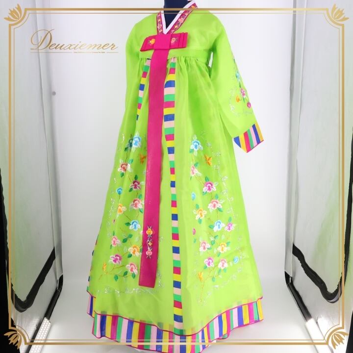 韓国伝統 衣装 チマチョゴリ コスチューム 韓国 コリアン グリーン系