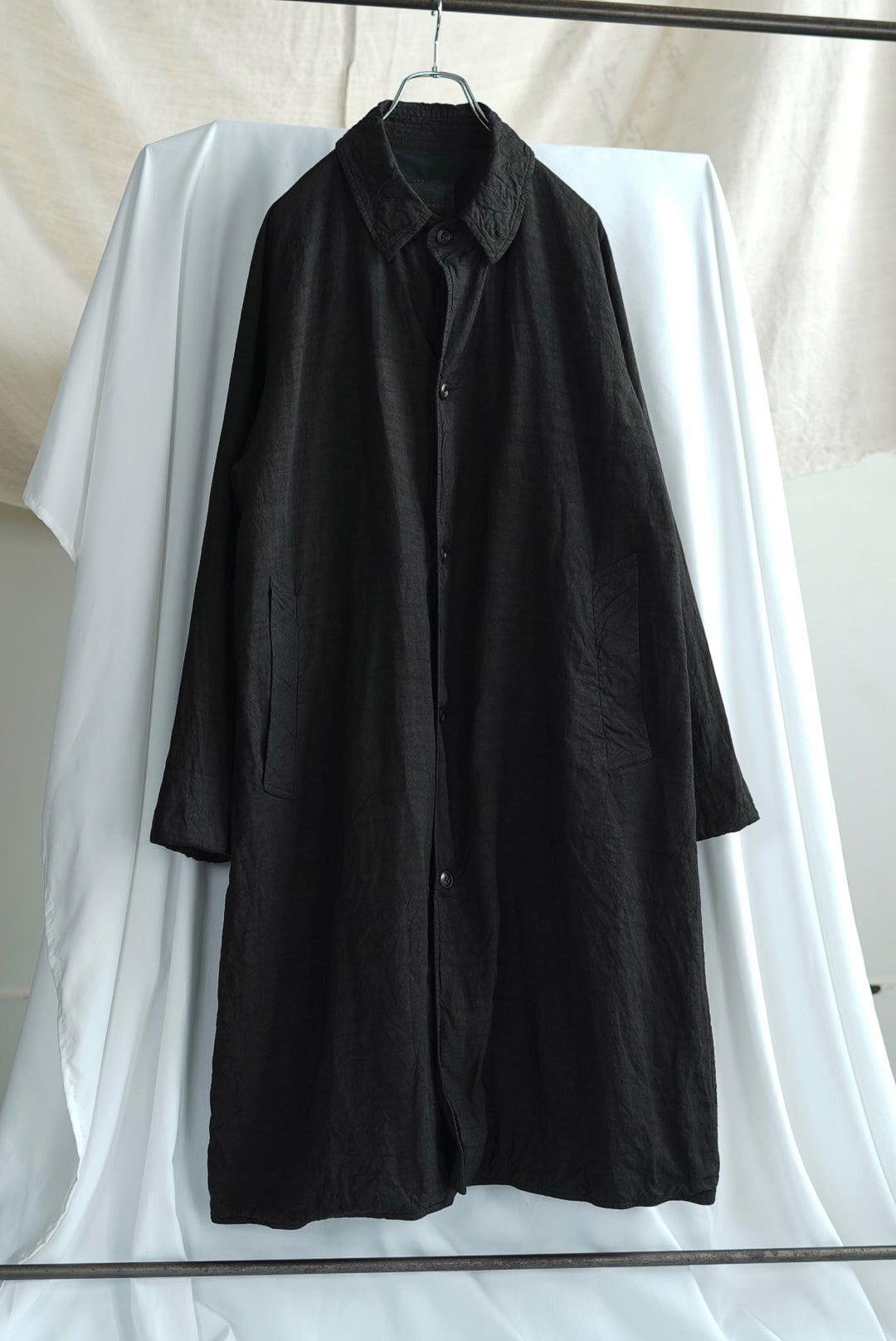 CHEZ VIDALENC - COAT BOBI - ANTIC LINEN / BLACK