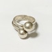 Vintage Double Ball  Design  Silver Ring