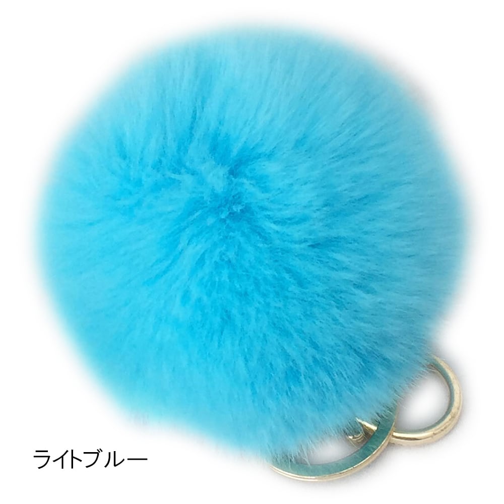 リアル ラビット ファー チャーム ポンポン 8cm | HAPI&Co