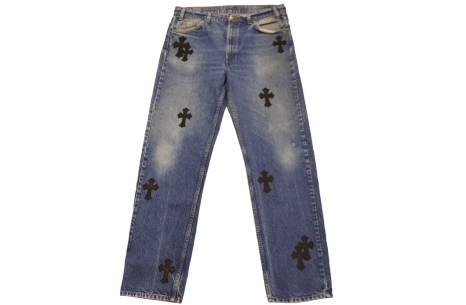 CHROME HEARTS クロムハーツ リーバイス 505 クロスパッチ デニムパンツ ブルー