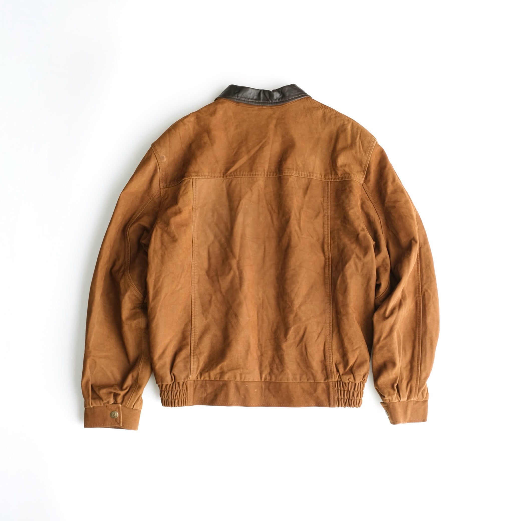 GSOUMA】Zip up Leather Jacket Brown XL | RE:FOUND