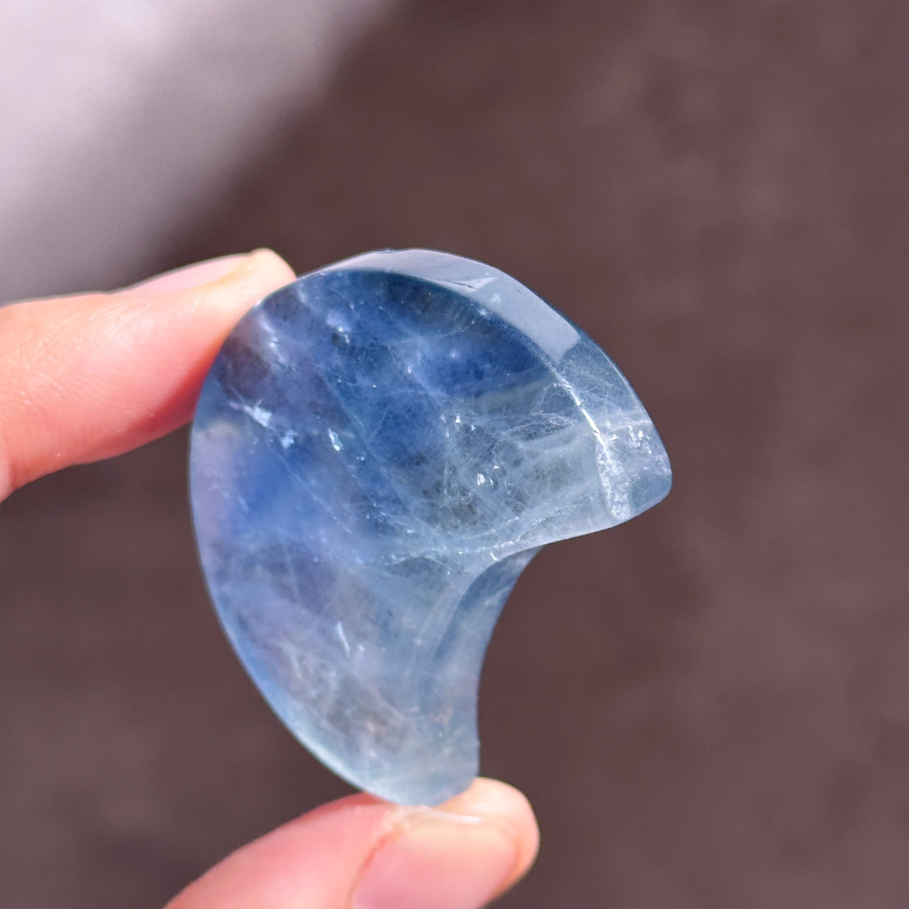 ブルーフローライト 三日月13◇ Fluorite ◇天然石・鉱物