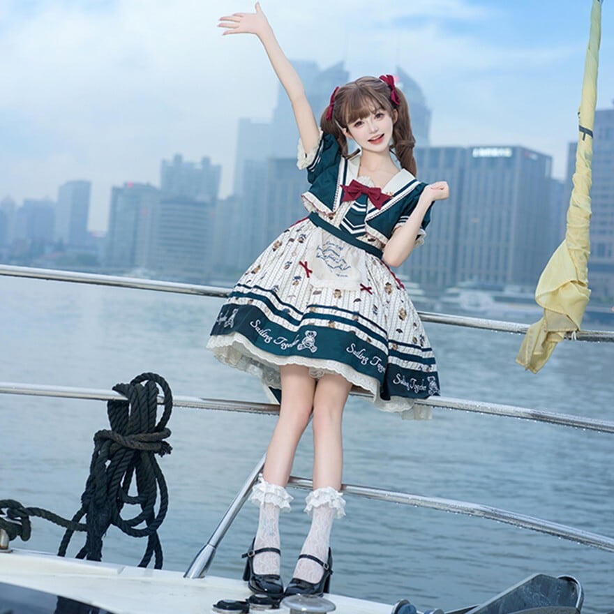 アイドル衣装 マリンセーラーセットアップ ネイビー ライブ向け｜WithU