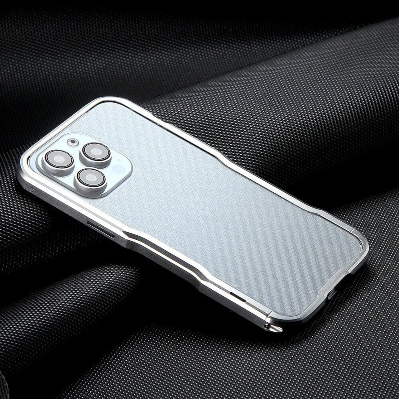 ◆iPhone 16/15/14/13/Pro/Pro Max/Plus/e/Mini◆Minimal Curve Metal Frame Case / ミニマル カーブ メタル フレーム スマホケース