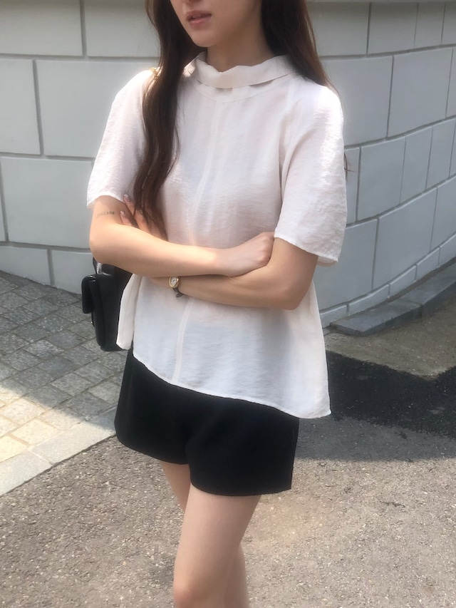 (予約) forest / Tie half blouse 3color
