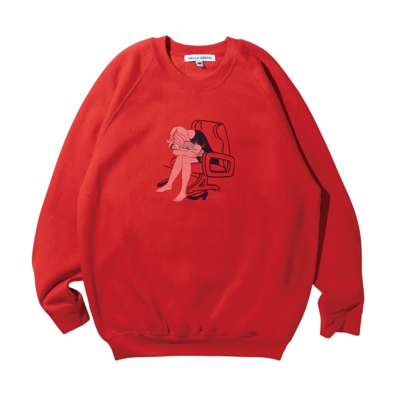 【HELLA GREEN】Zzz... Sweat(RED)〈国内送料無料〉