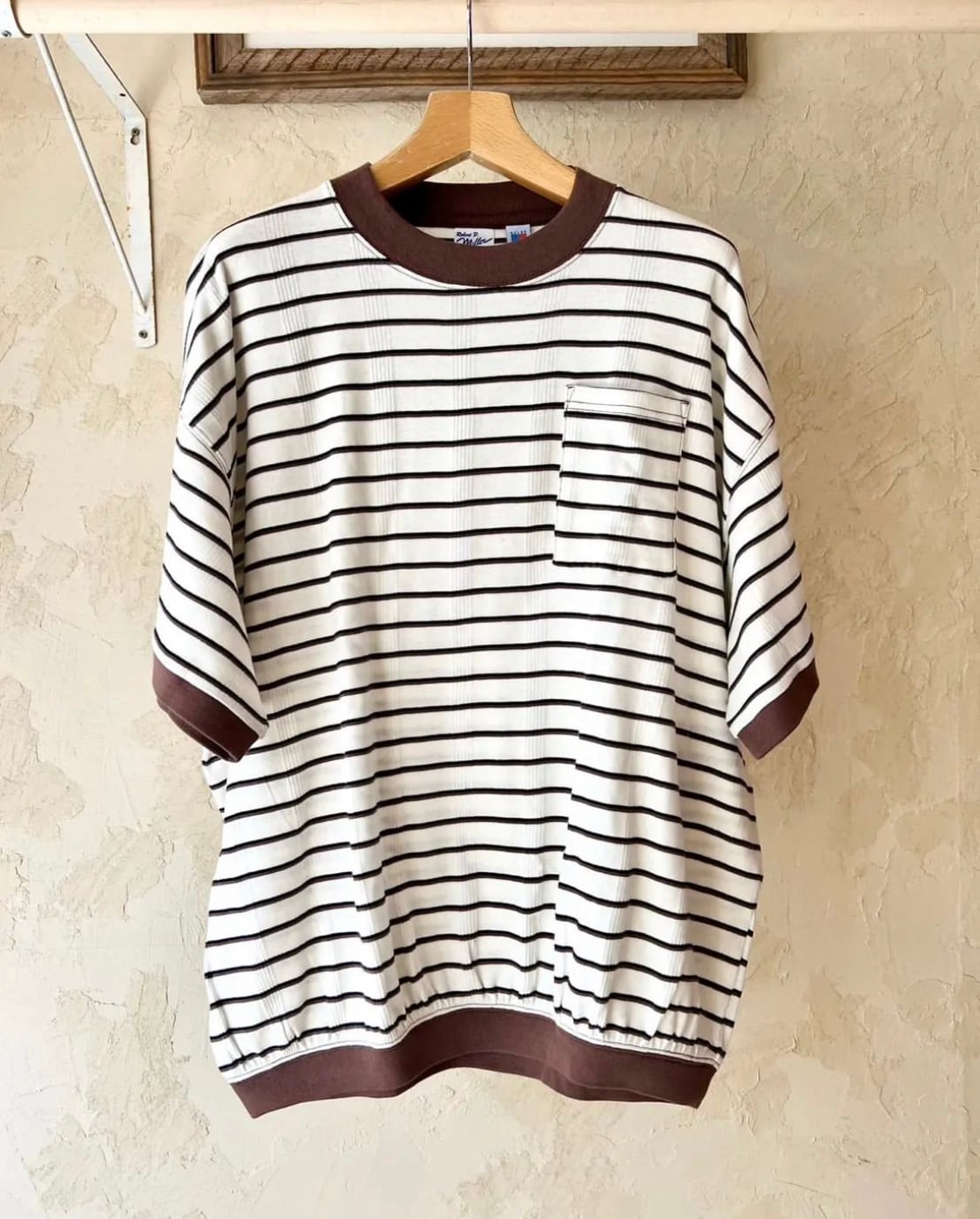 Miller × RELAX FIT Panel Rib Border Tshirt/チョコモナカ