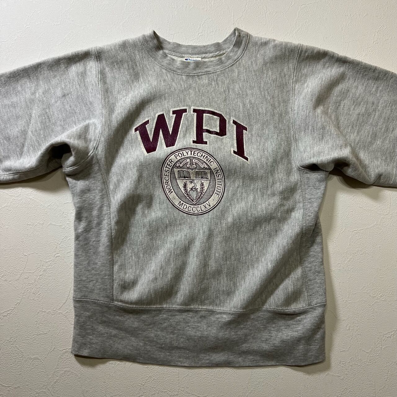 牛*朗様 80s USA製 チャンピオン リバースウィーブ カレッジロゴ スウェ 80s USA製 チャンピオン リバースウィーブ カレッジスウェット 3段 L