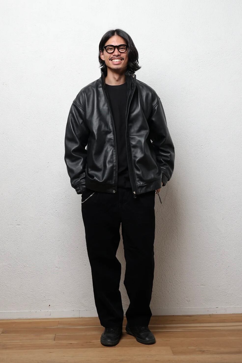 ジャケット・アウター EDIT CLOTHING sheep leather blouson edit clothing SHEEP LEATHER BLOUSON / black | SLOW