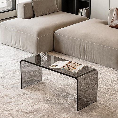 サイドテーブル アクリルサイドテーブル 透明フロアテーブル 透明 クリア グレー 多目的 コーヒーテーブル ベッドデスク テーブル お手入れ簡単 傷防止 リビングルーム バスルーム 寝室 オフィス