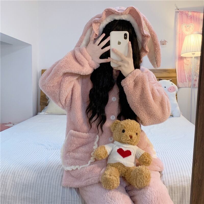 フードコーラルベルベットレディースウィンター 大人ガーリー スウィート キュート カジュアル 冬物 萌量不足8440246138