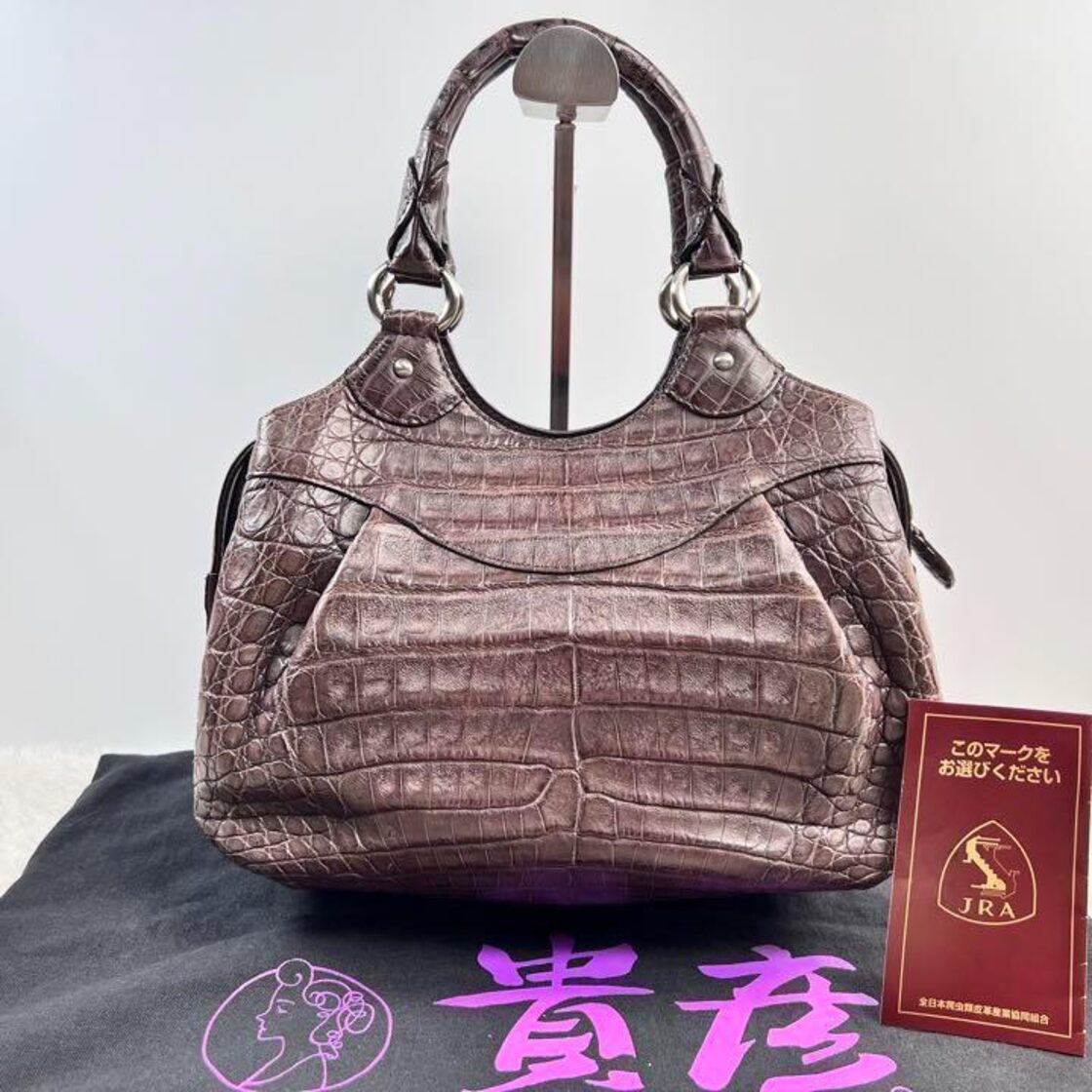 ✨新品未使用✨JRA認定✨貴彦 TAKAHIKO クロコダイル ハンドバッグ 