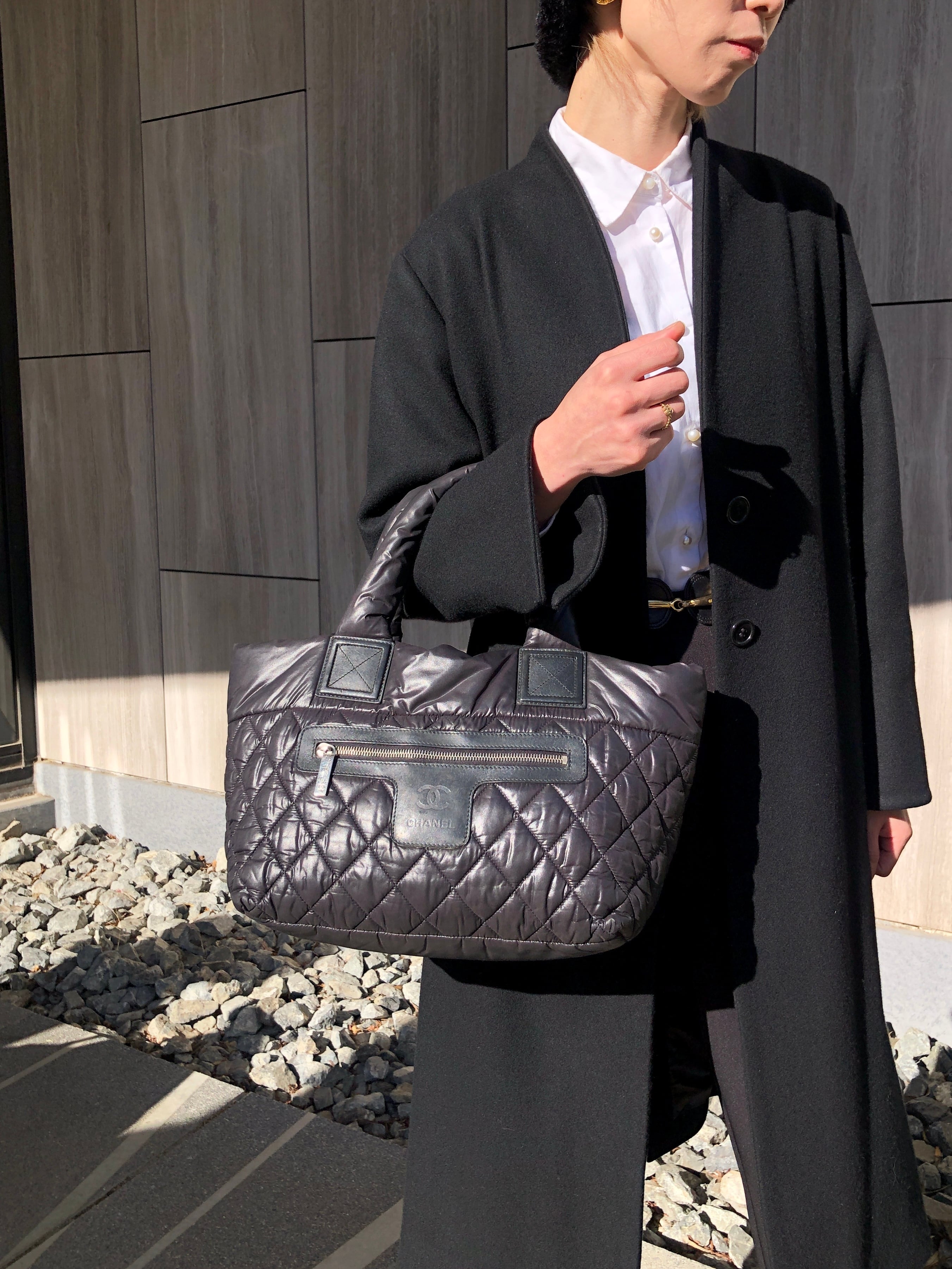 CHANEL シャネル コココクーン トートバッグ ブラック ナイロン