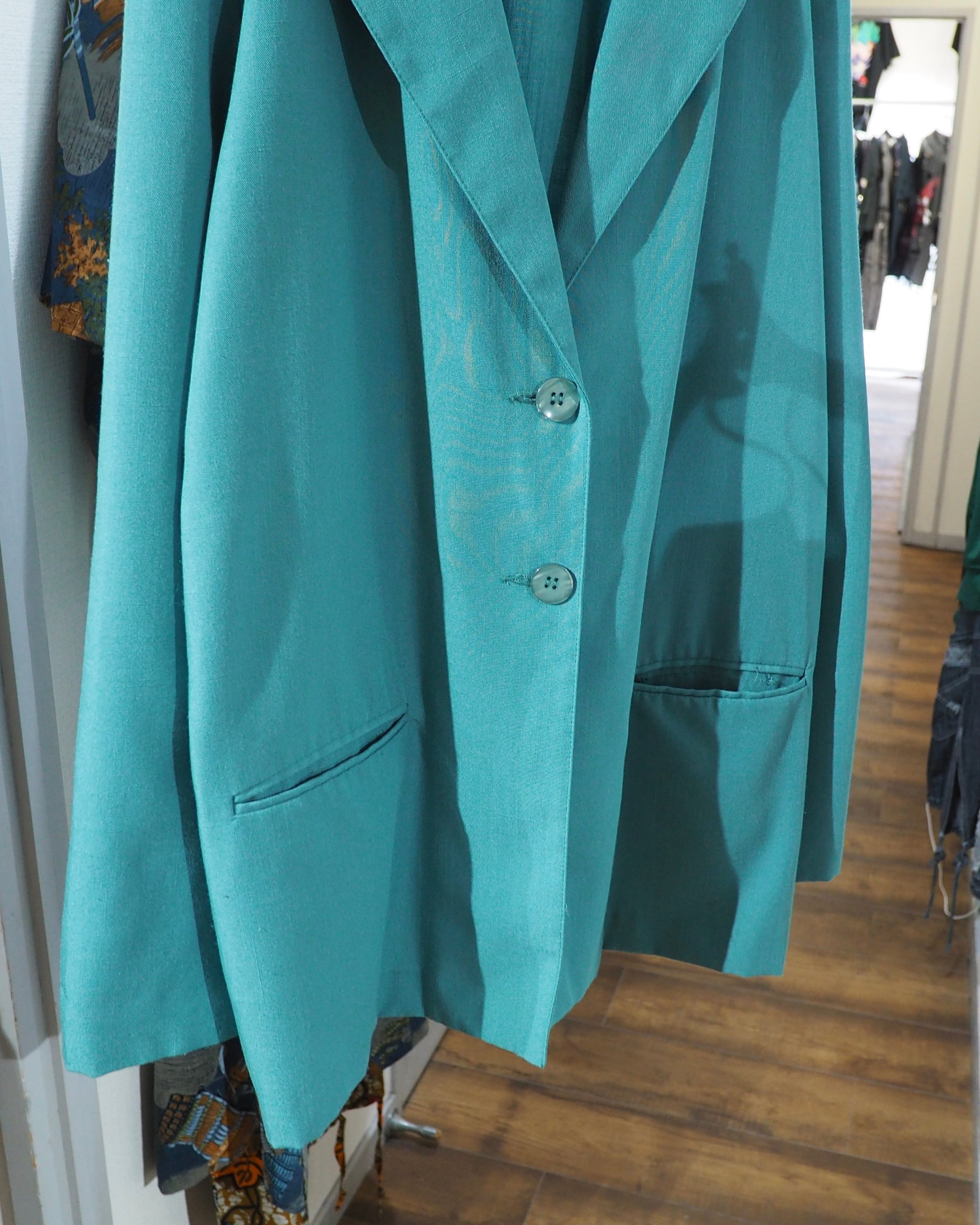 1990s " SAGHARBOR " Beautiful Turquoise Green Color vintage loose Easy jacket