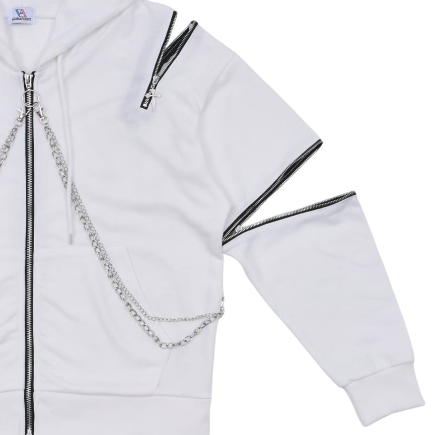 【新品・未使用】アパルトモン  パーカーJUBILEE zip up ホワイト ストレッチフライス 9.5oz ZIPUP パーカー | HOLLYWOOD RANCH MARKET