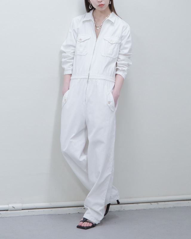 1980s cotton twill jumpsuit