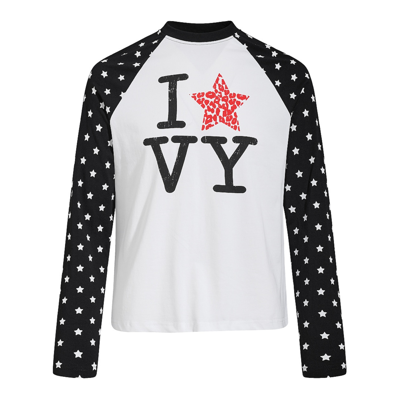 VINTAGE ストリート スタースリーブ 切替ロングTシャツ T2242