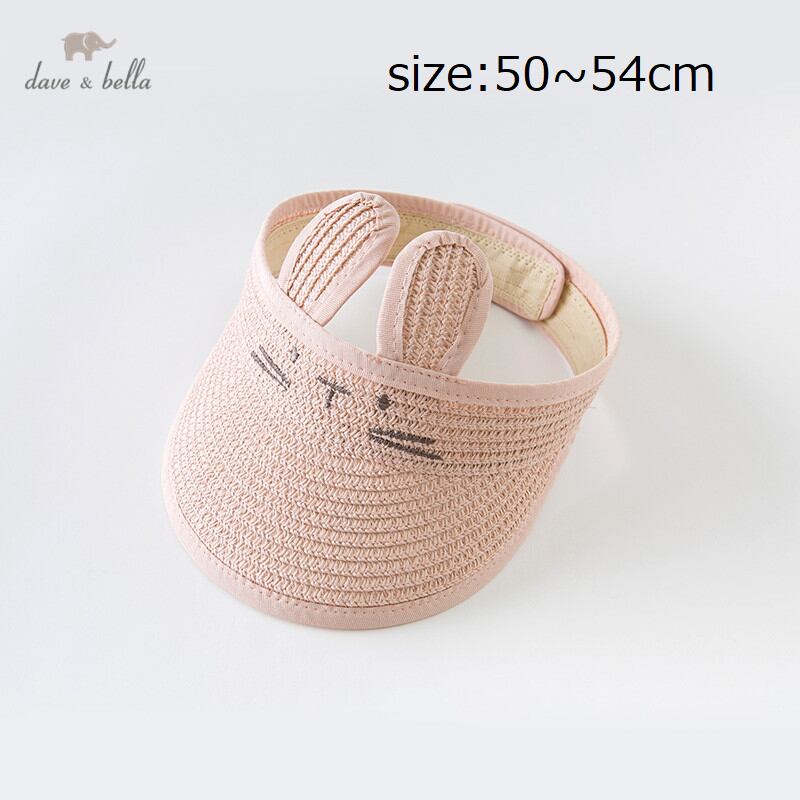 ベビー キッズ 帽子 Dave Bella ワンサイズ50 54cm サンバイザー ウサギモチーフ ピンク 女の子 男の子 夏 海外子供服専門通販サイト リーファ