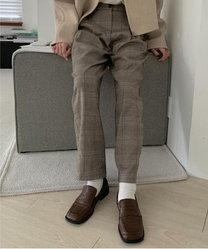 《即納商品》natural square toe loafer (brown / black)