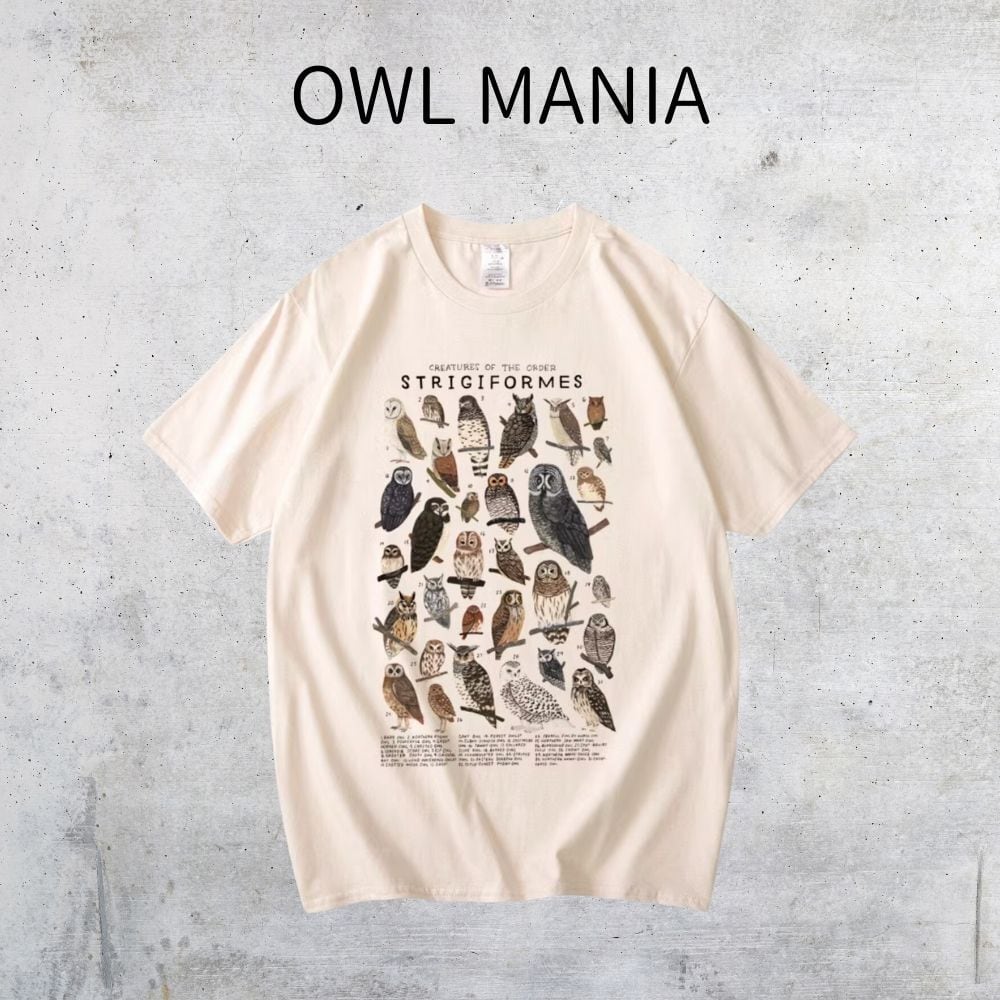 フクロウマニアT シャツ E00448 | EMMA GRAND