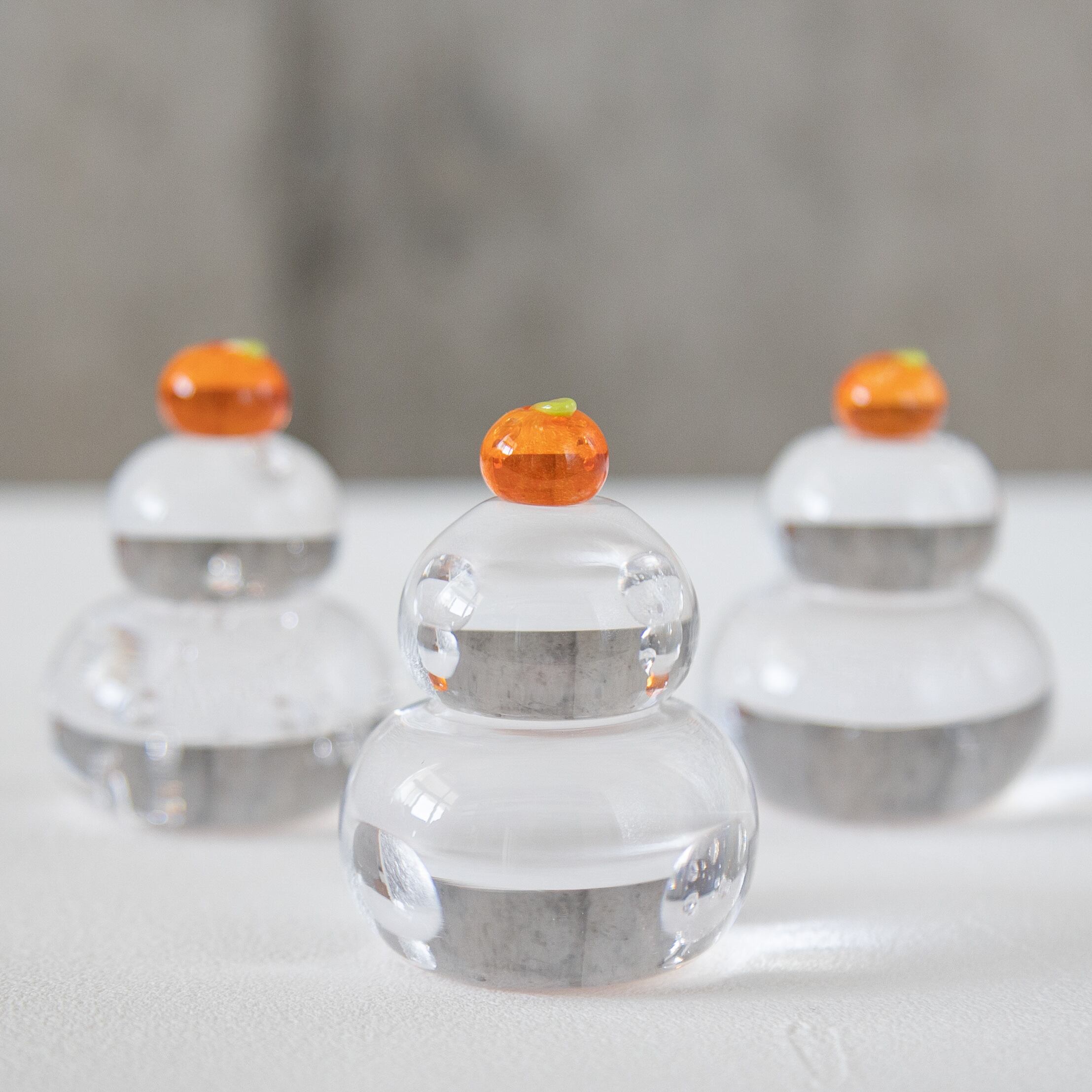 沖縄琉球ガラス村鏡餅Okinawa インテリア正月